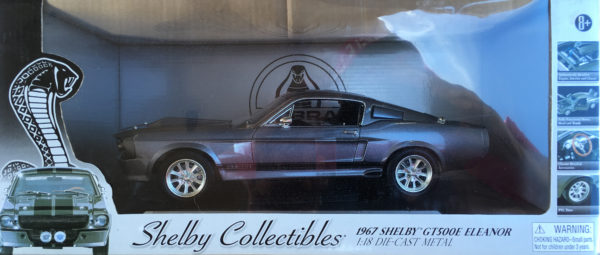 SHELBY COLLECTIBLES 1:18 - 1967 SHELBY GT500E "ELEANOR" DIECAST MODEL