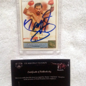 Manny Pacquiao Autograph Rookie Card with COA